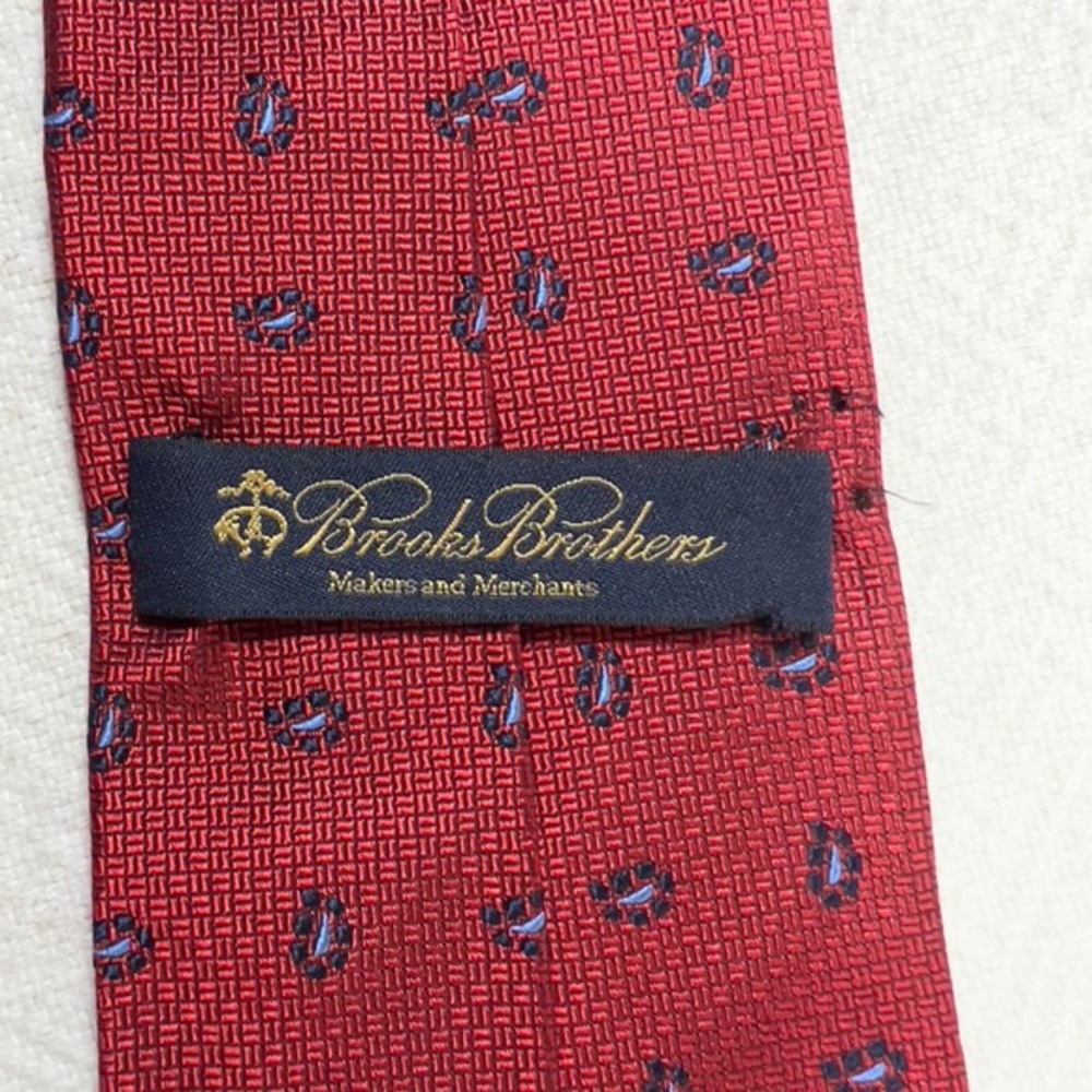Brooks Brothers Makers and Merchants‎ Red Patterned Silk Necktie Mens - Picture 2 of 3